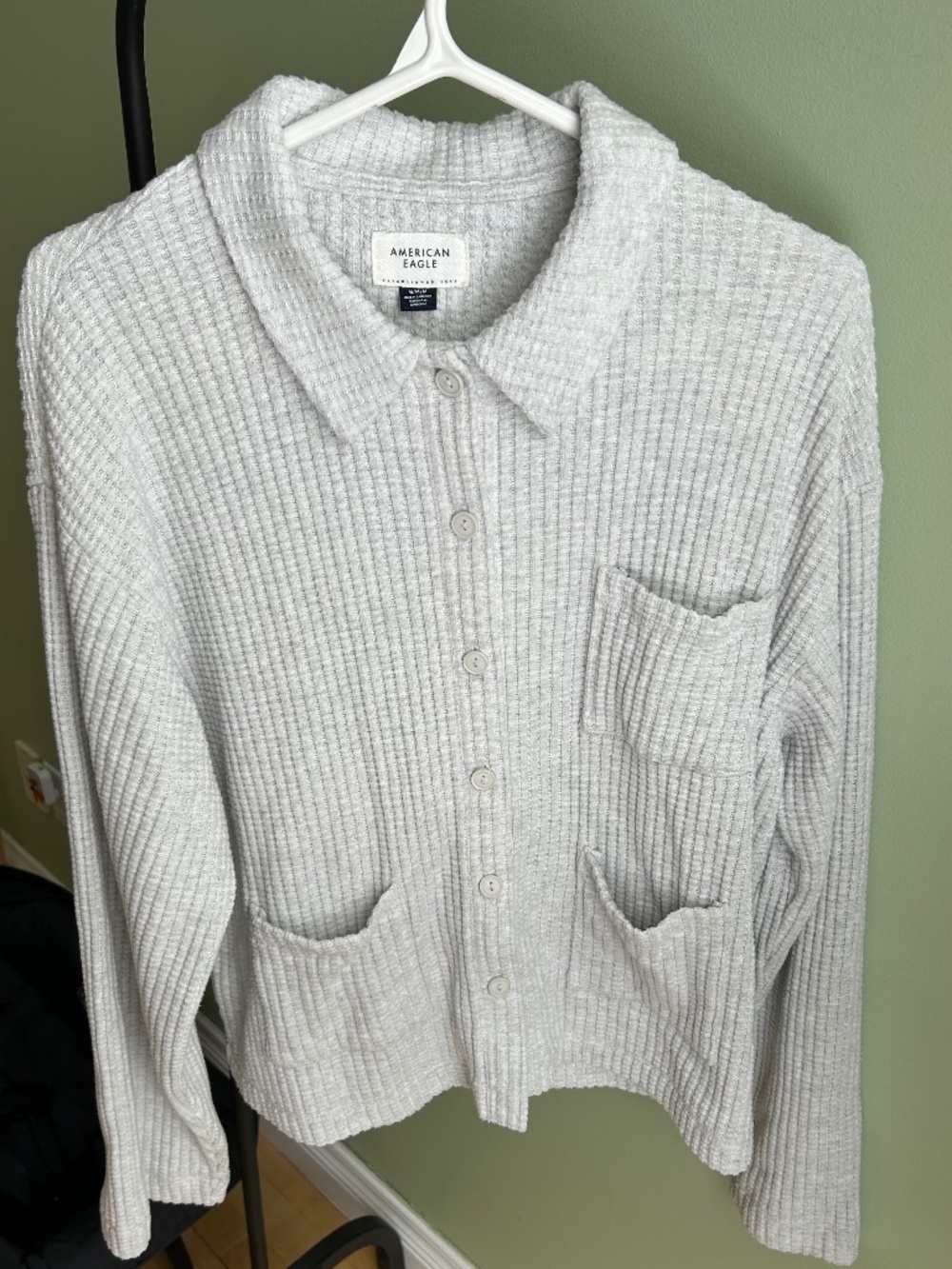 American Eagle knit button up sweater